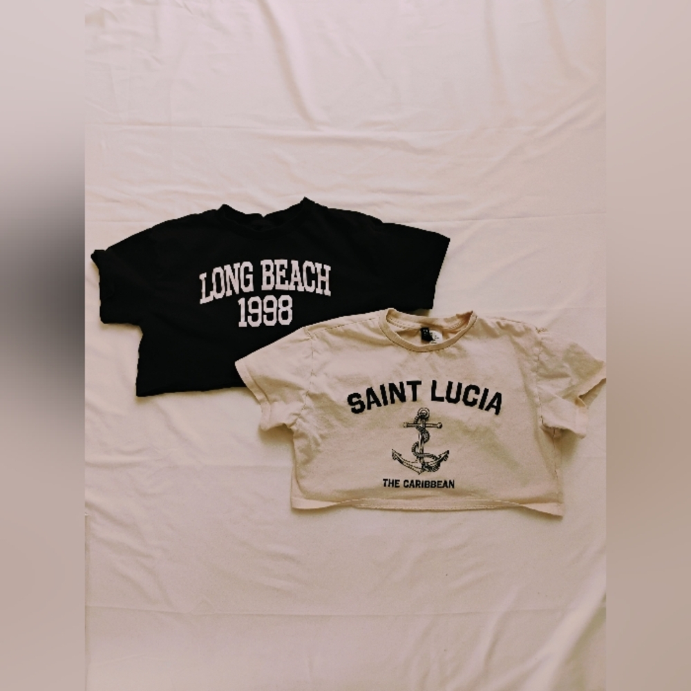 H&M super cropped tees, set of 2
